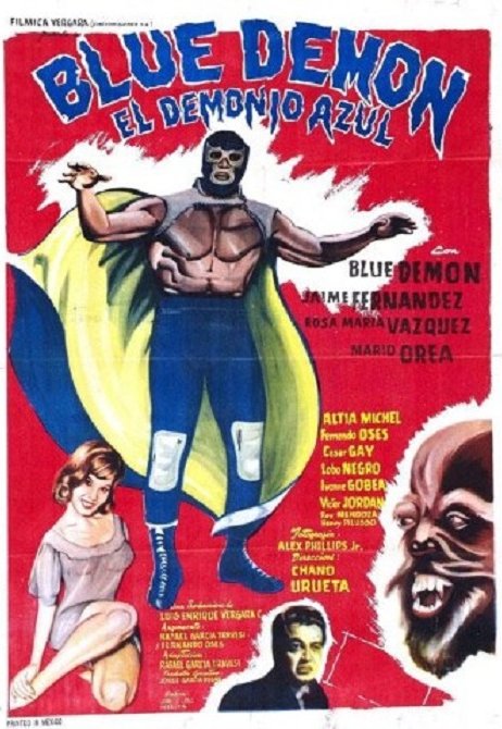 Blue Demon El Demonio Azul 1965 Plakaty FDB