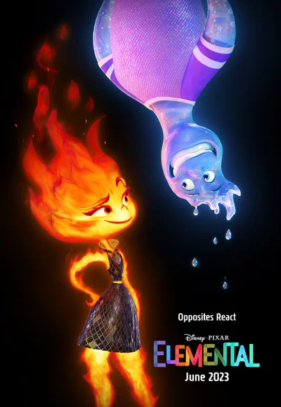 plakat filmu Między nami żywiołami 2023